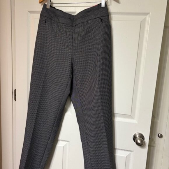 Investments NWT Black Check Slimming Pull-on Straight Leg Pants 18WShort - Picture 2 of 7